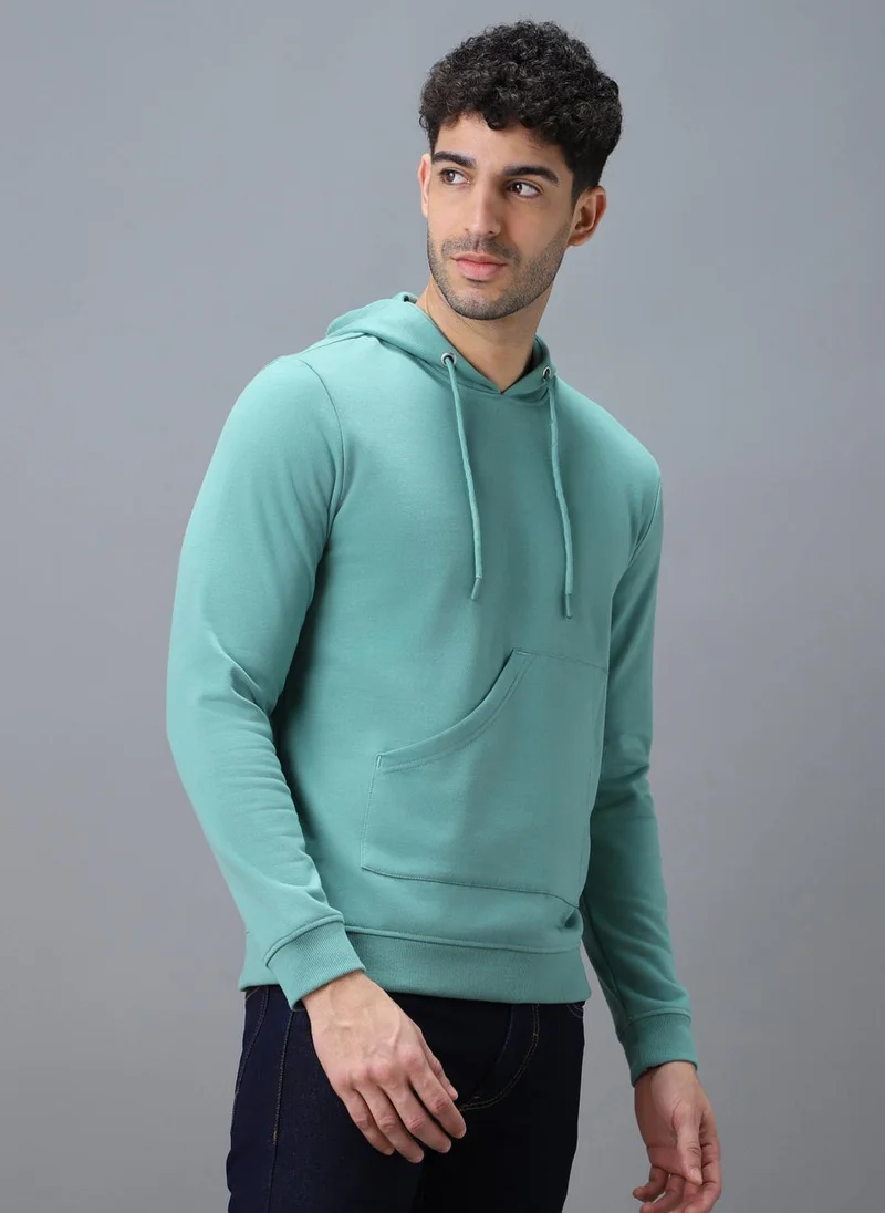 Urbano Fashion  Urbano Fashion Men's Green Cotton Solid Hooded Neck Sweatshirt for Men | Best Price UAE