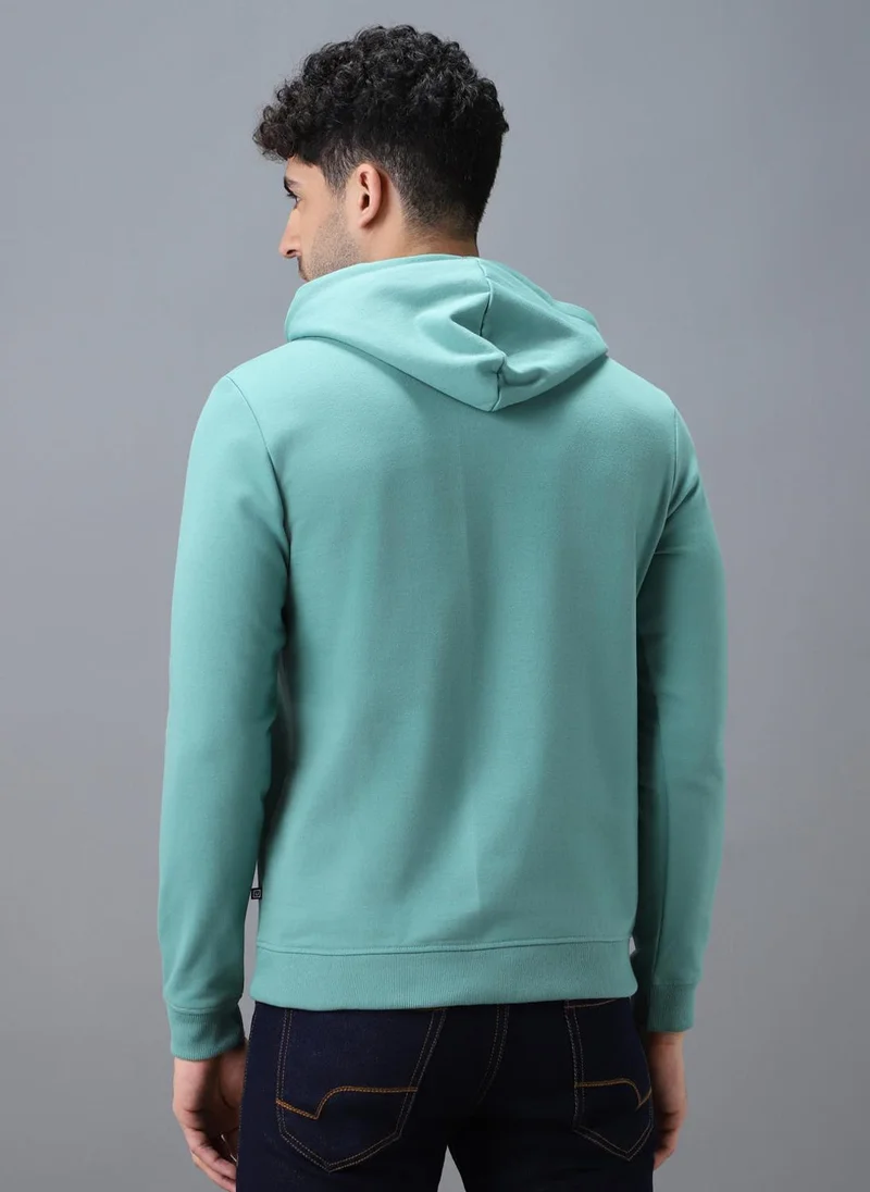 Urbano Fashion  Urbano Fashion Men's Green Cotton Solid Hooded Neck Sweatshirt for Men | Best Price UAE