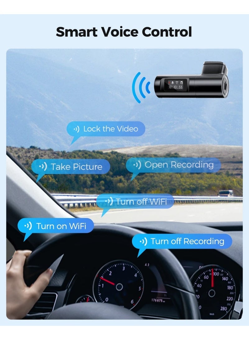 AZDOME Dash Cam, Built In WiFi & Loop Recording M330 Dashcams for Cars, Car Camera With FHD 1080P, G-Sensor, Parking Monitor - Image 5