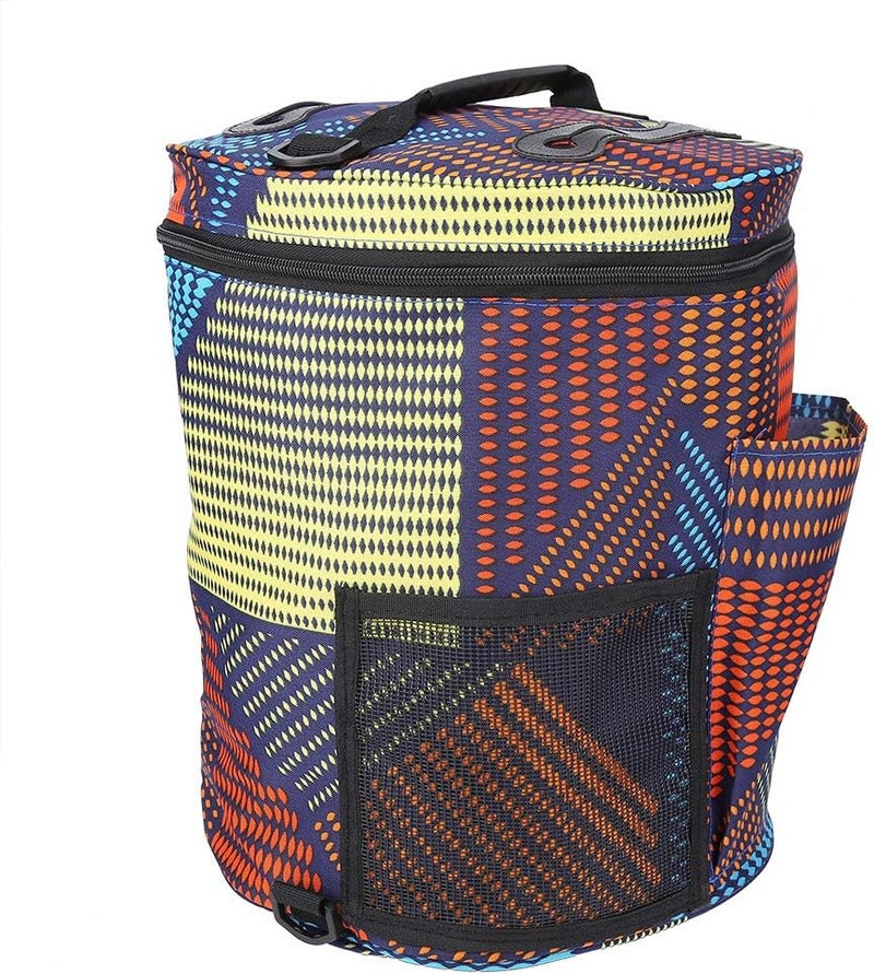 klarako Knitting Bag for Yarn Storage, Anti-Static Oxford Cloth Portable Knitted Round Storage Yarn Box Pocket for Accessories and Slits on Top to Protect Yarn and Prevent Pestering - Image 1