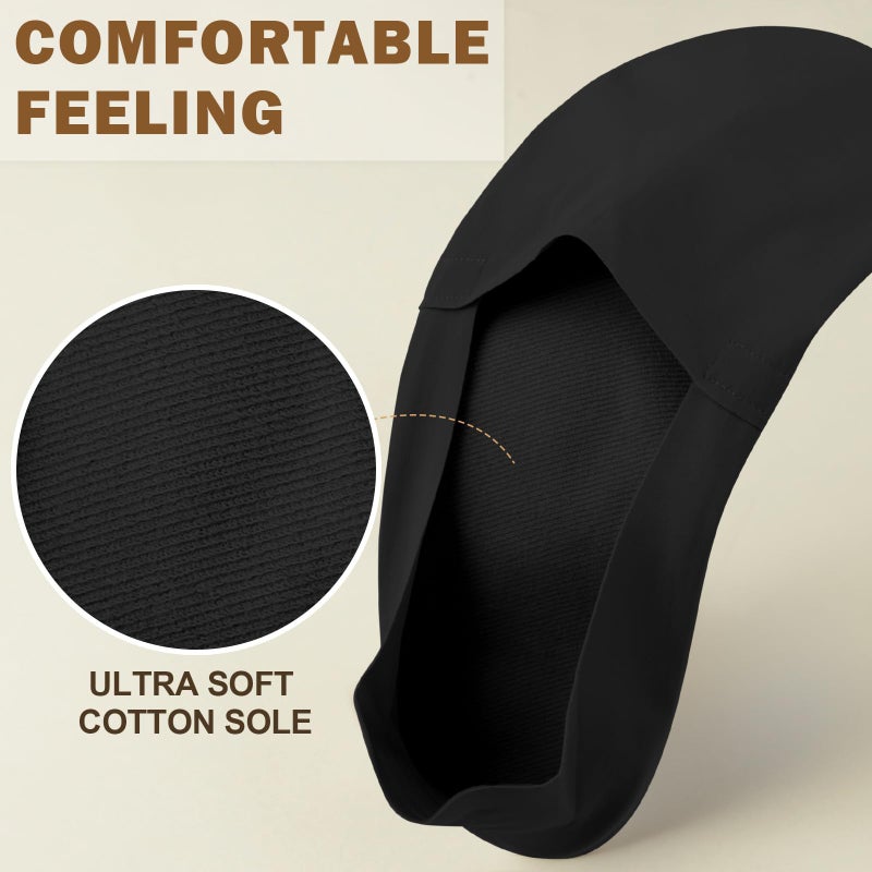 Sofier No Show Socks Womens, Non Slip Low Cut 6 Pairs Thin Silky Dress Footies Liner Invisible Socks Flats Loafers Sneakersï¼ˆBlack*6 - Image 2
