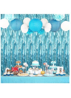 Light Blue Fringe Curtain Set Pack of 1 | Metallic Light Blue Foil Fringe Streamers for Birthday Party Decorations - pzsku/ZAE5770F5CC2A486B8538Z/45/_/1704873731/8a3dd527-af73-4141-915d-d852f8bd9488