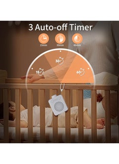 Fansbe Tech Fansbe Tech Sleep Sound Machine Travel Size, White Noise Machine Baby Portable, Small Travel Sound Machine Adults Super Mini 20 Soothing Sounds Adjustable Volume for Home Travel and Office (White)  - Image 2