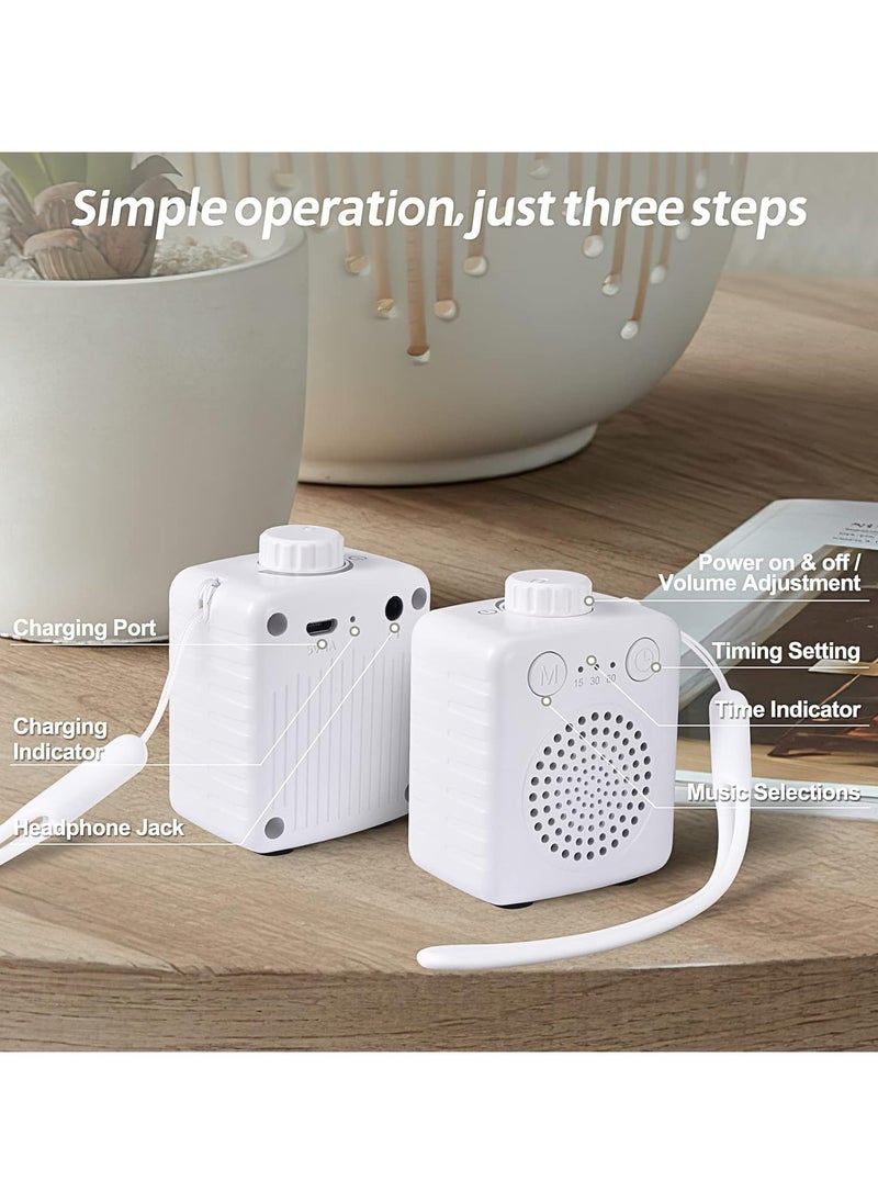 فانسبي تك Fansbe Tech Sleep Sound Machine Travel Size, White Noise Machine Baby Portable, Small Travel Sound Machine Adults Super Mini 20 Soothing Sounds Adjustable Volume for Home Travel and Office (White)  - Image 3