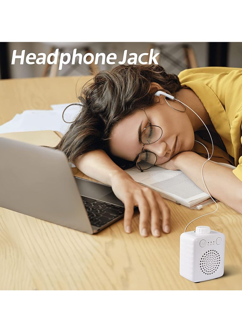 فانسبي تك Fansbe Tech Sleep Sound Machine Travel Size, White Noise Machine Baby Portable, Small Travel Sound Machine Adults Super Mini 20 Soothing Sounds Adjustable Volume for Home Travel and Office (White)  - Image 5
