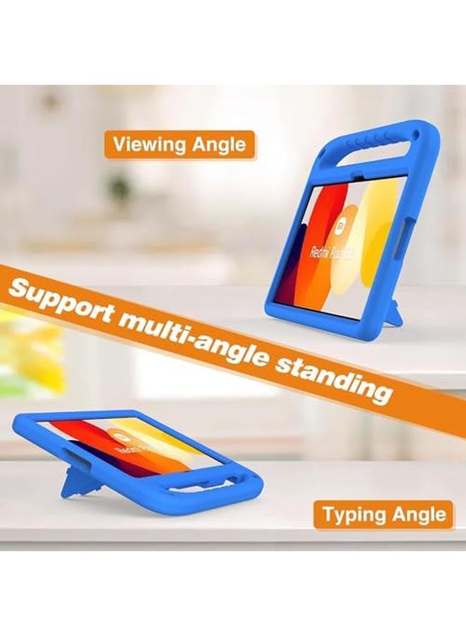 هايدو حافظة لهاتف Xiaomi Redmi Pad Se مقاس 11 بوصة إصدار 2023 للأطفال، خفيفة الوزن مصنوعة من مادة إيفا صديقة للبيئة ومضادة للصدمات، مزودة بمقبض وغطاء للكمبيوتر اللوحي شديد التحمل باللون الأزرق - Image 2