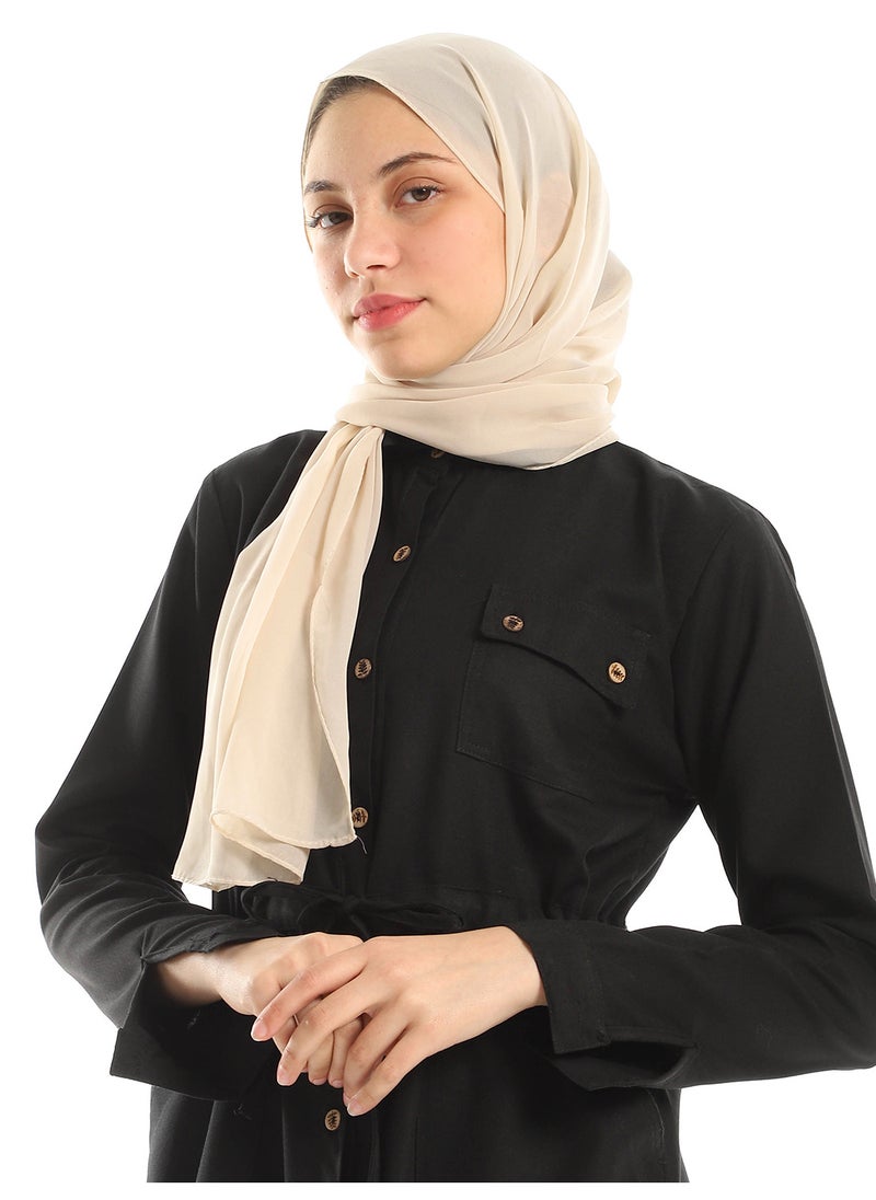 Black maxi shirt dress with buttons