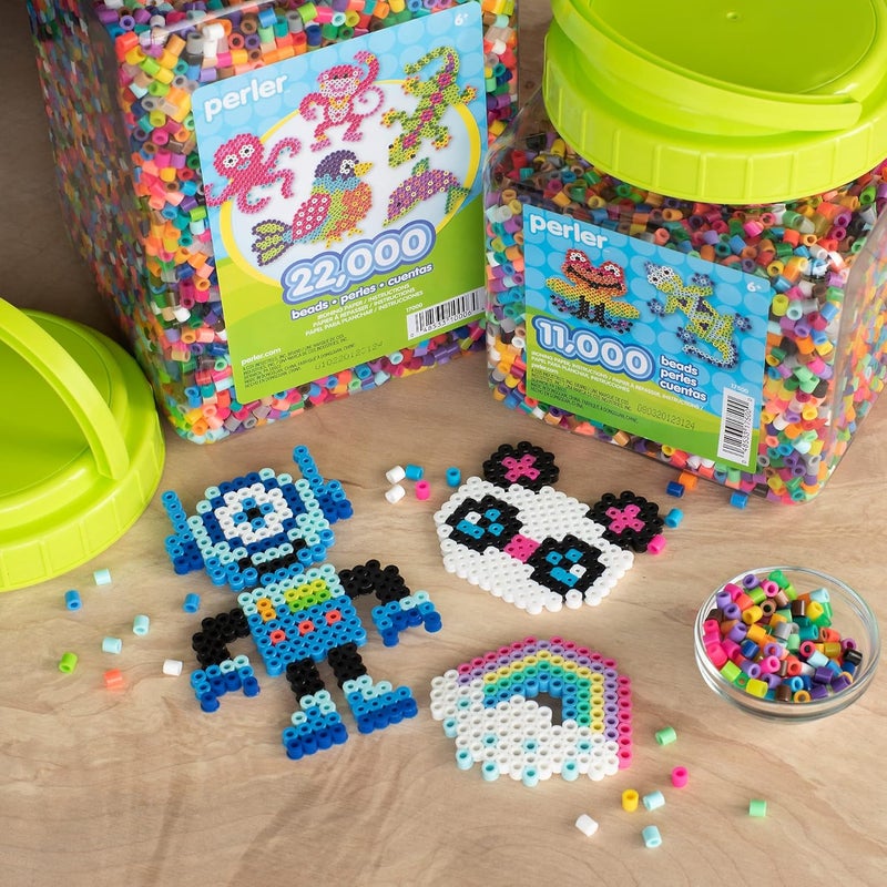 Perler 17000 Assorted Bulk Fuse Beads Set with Storage Jar - 22,000 Multicolor Beads for Arts and Crafts - Image 5