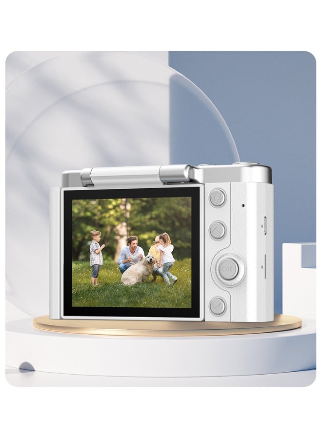 general Video Camera 64MP Student Digital Camera with 4K CCD Digital Zoom, Portable Digital Camera, Selfie Camera, Free 32GB SD Card and Card Reader(White） - Image 3