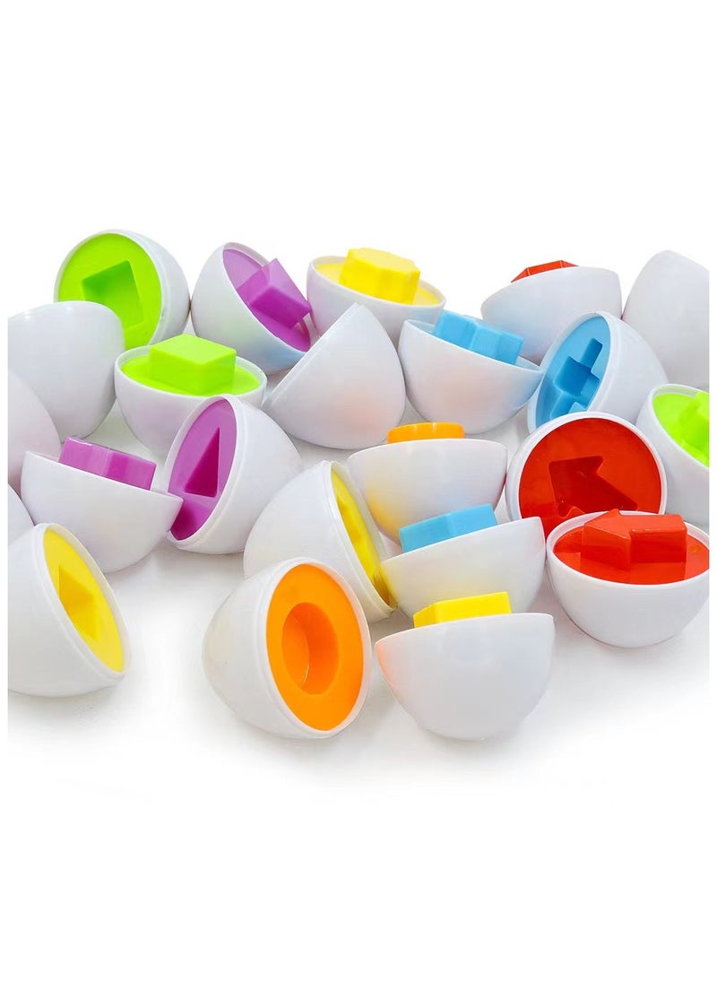 Goolsky - My First Find & Match Matching Eggs w/Yellow Eggs Holder - STEM Toys Educational Toy for Kids & Toddlers to Learn about Shapes & Colors Gift - First Toy Eggs for Toddlers - Image 1