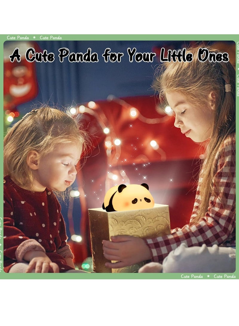 ELTRAZONE Children's Night Light Panda Lamp – 3 Light Modes, Dimmable with Timer, Touch Control, Silicone Night Light, USB Rechargeable, Cute Baby Nursing Light for Kids  - Image 5