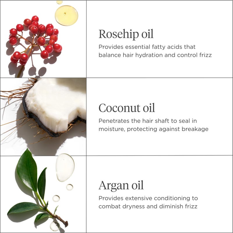 Briogeo Farewell Frizz Rosehip, Argan & Coconut Oil Blend, Argan Oil for Dry Hair, Anti-Frizz, Restore Shine to Dull Hair and Seal Cuticles, Vegan, Cruelty-Free, 1 fl oz - Image 5