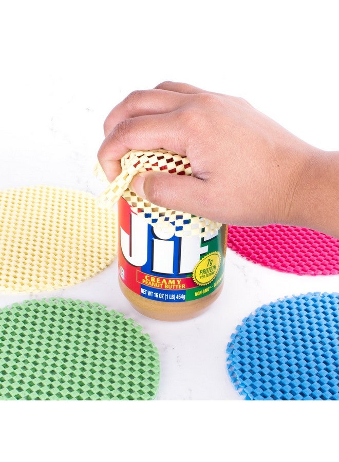 Super Z Outlet 12 Pack Multi-Purpose Manual Jar Gripper Pad Rounds, Bottle Openers, Blue/Green/Red/Yellow - Image 2