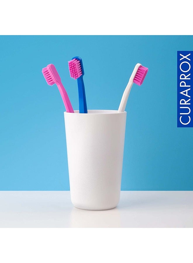 CURAPROX Toothbrush CS 5460 Ultra-Soft, 3 Pack - Ultra Soft Toothbrush for adults with 5460 CUREN Bristles - Manual Toothbrush Multicolour - Image 5