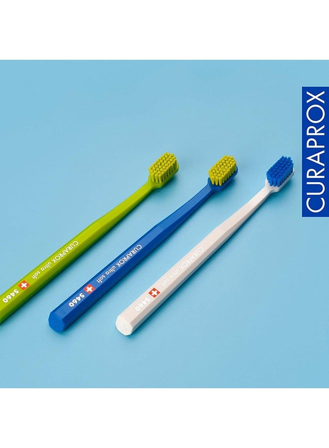CURAPROX Toothbrush CS 5460 Ultra-Soft, 3 Pack - Ultra Soft Toothbrush for adults with 5460 CUREN Bristles - Manual Toothbrush Multicolour - Image 4