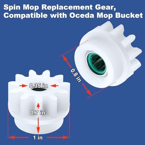 TIDYKITC 4 Pcs Spin Mop Bucket Pedal Bearing Replacement Gear Compatible with Ocedar Mop Bucket Only, One Way Bearing Repair Parts Compatible with O Cedar Bucket - Image 5