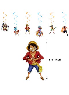 General One Piece theme birthday party decoration ONE PIECE pull Flag cake insert card balloon Spiral charm decoration  - Image 5