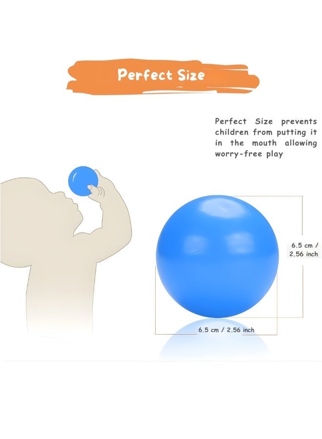 VIO 6.5 CM 50 PCS Soft Plastic Ball for Kids Play Tent Play Area Baby Playpen Baby Playhouse Kiddie Pool Water Toys Party Decoration Non Toxic Colorful Ball Pit Balls for Kids Plastic Balls with Reusable Net Bag Perfect for Play Tents Parties Indoor Outdoor Gift for Baby Toddler Birthday Gift Christmas Gift Soft Ocean Pit Toy Balls Play Set - Image 4