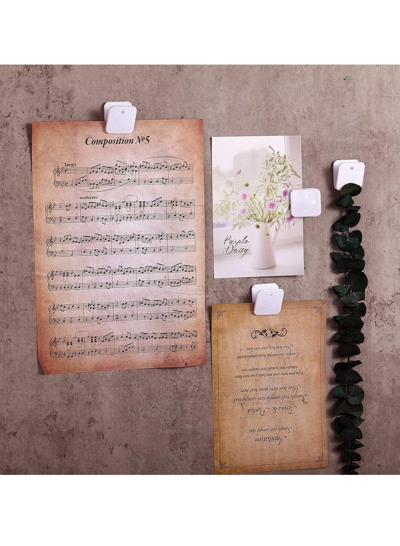 Oasisgalore Self-adhesive Clips Wall Shower Curtain Clips Photo Clips Spring Clips for Teacher Poster Home Office(White, 12 Pieces) - Image 5