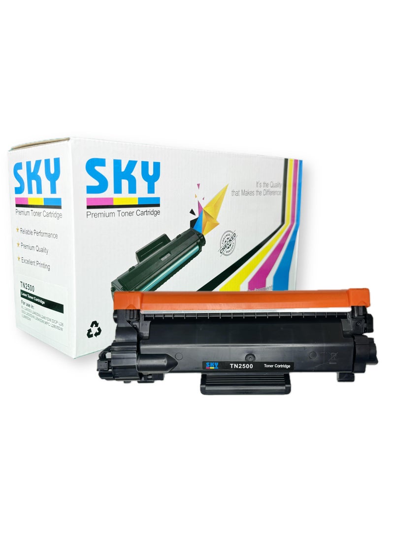 SKY SKY TN-2500 Black Toner Cartridge 1200 Pages for HL-L2460DN  - Image 2