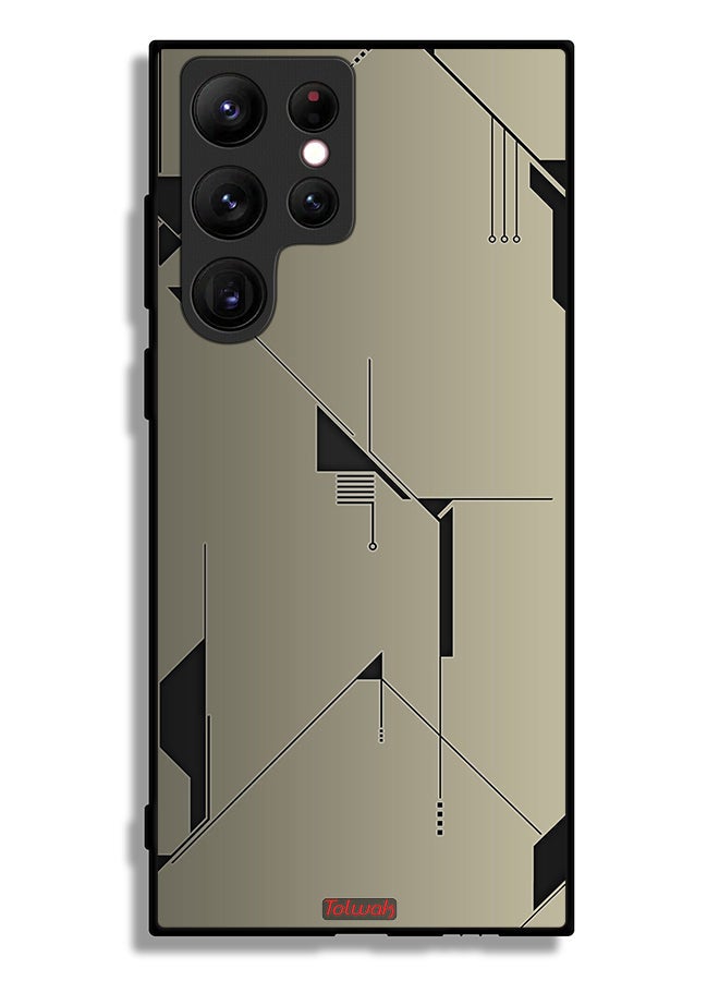 Tolwak Samsung Galaxy S22 Ultra 5G Protective Case Cover Minimalism Abstract Digital Art - Image 3