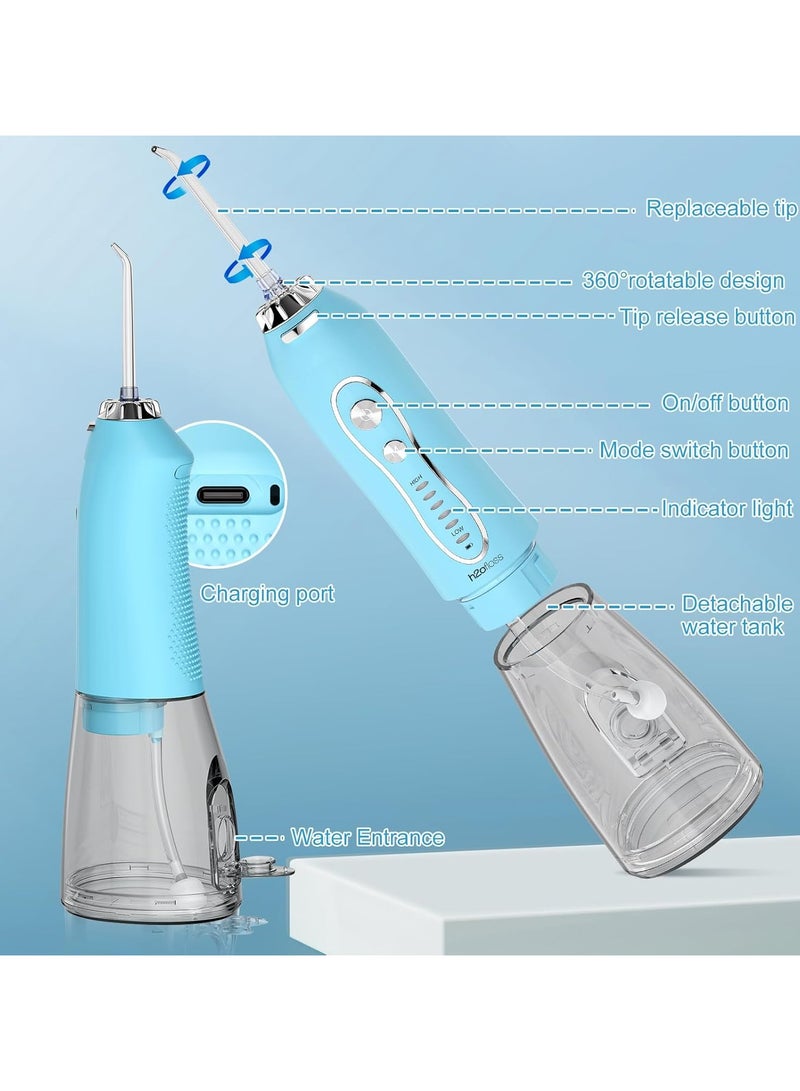 H2ofloss Water Flosser Professional Cordless Dental Oral Irrigator - Portable and Rechargeable IPX7 Waterproof Water Flossing for Teeth Cleaning - Image 3