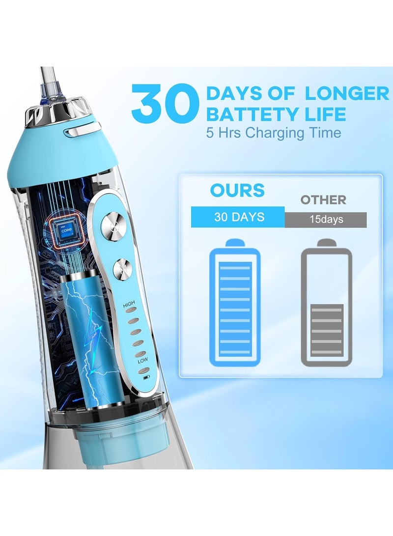 H2ofloss Water Flosser Professional Cordless Dental Oral Irrigator - Portable and Rechargeable IPX7 Waterproof Water Flossing for Teeth Cleaning - Image 4