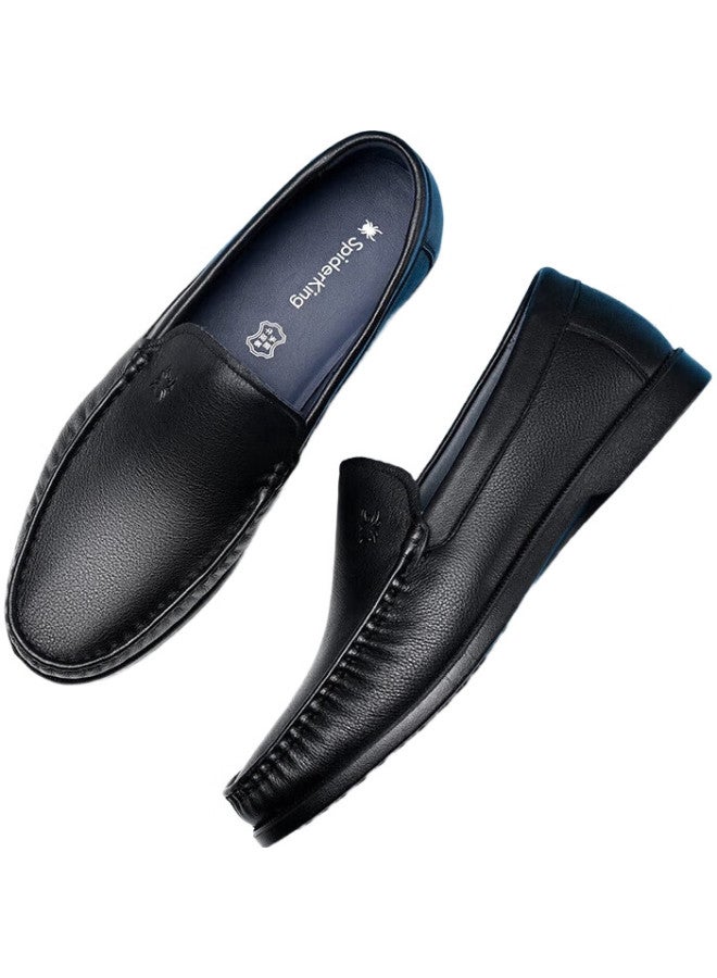 Spider King Leather Shoes For Men, Comfortable Loafers, Popular Flat Business Penny Loafers, Casual Men'S Shoes, 22731, Black, Size 37 - Image 1