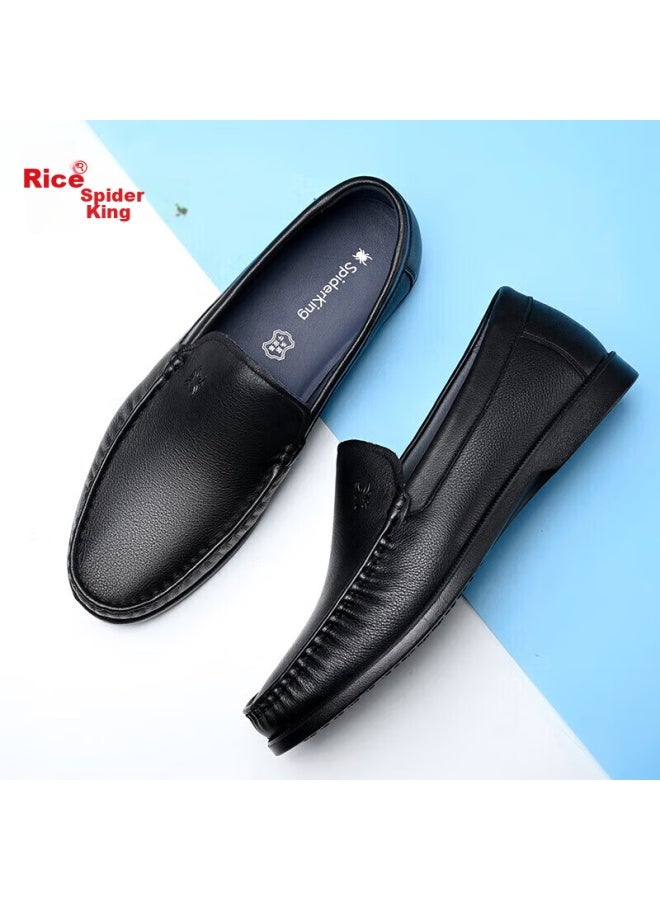 Spider King Leather Shoes For Men, Comfortable Loafers, Popular Flat Business Penny Loafers, Casual Men's Shoes, 22731, Black, Size 37 - Image 3