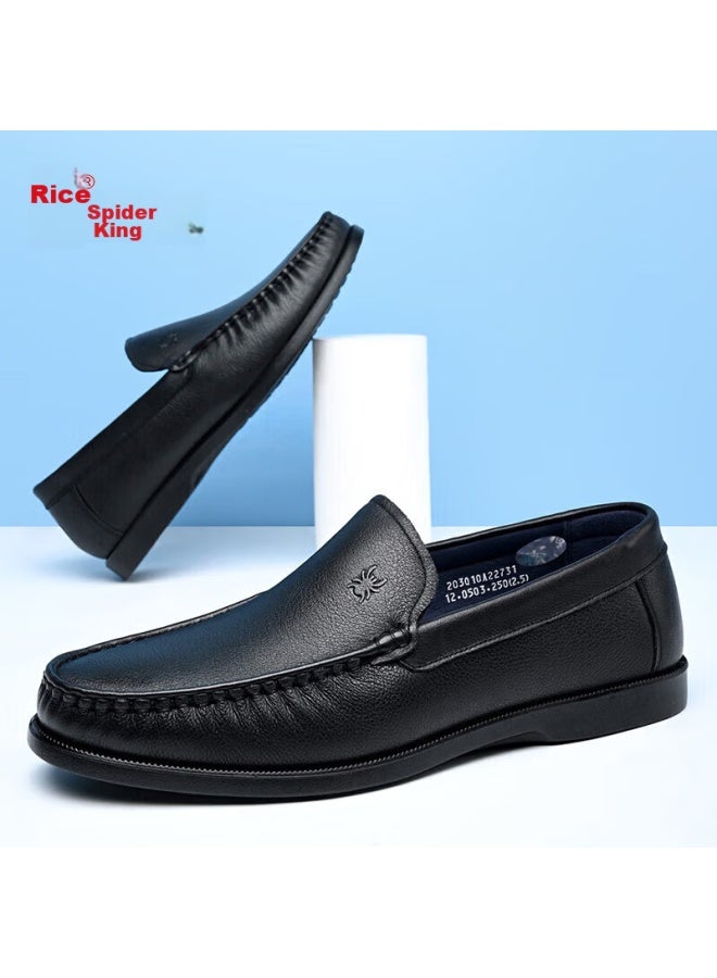 Spider King Leather Shoes For Men, Comfortable Loafers, Popular Flat Business Penny Loafers, Casual Men's Shoes, 22731, Black, Size 37 - Image 1
