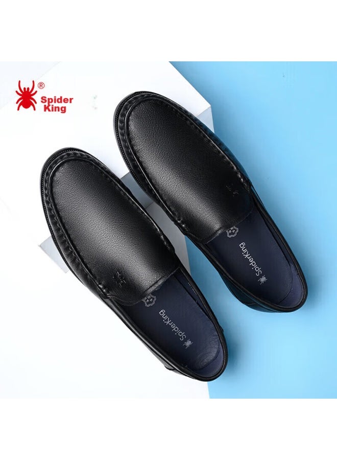 Spider King Leather Shoes For Men, Comfortable Loafers, Popular Flat Business Penny Loafers, Casual Men's Shoes, 22731, Black, Size 37 - Image 4