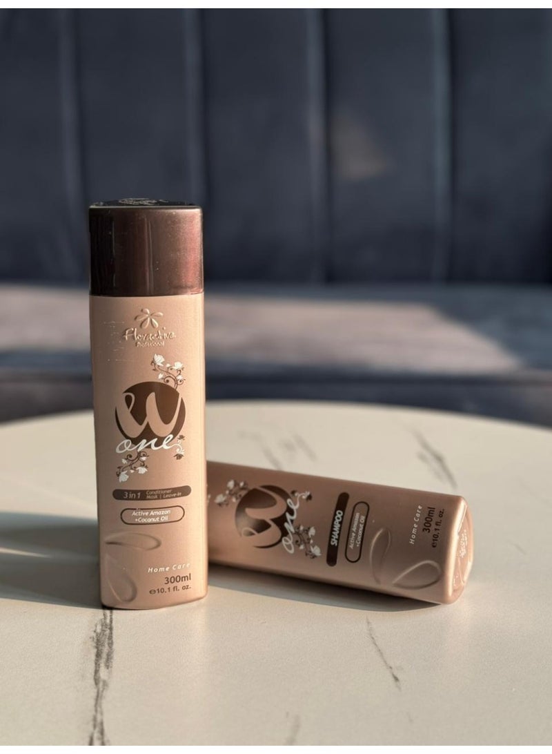 فلوراكتيف مجموعة العناية بالشعر الاحترافية من وان فلوراكتيف - شامبو مرطب ومجموعة بلسم 3 في 1 (300 مل × 2) - Image 4