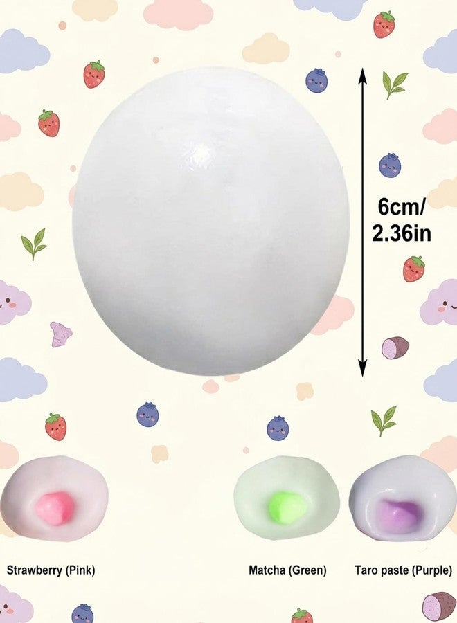 SQUISHCO 3Pcs Taba Squishy Making Kit, DIY Squishy Ball Set, Office Desk Stress, Classroom Sensory Fidget, Green Purple Pink 4CM Squishies - Image 2