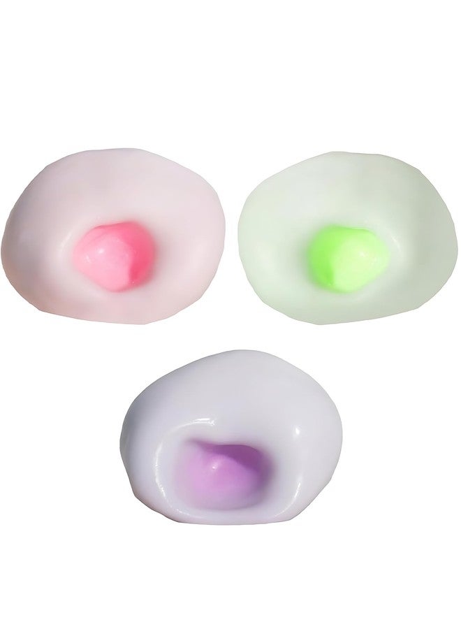 SQUISHCO 3Pcs Taba Squishy Making Kit, DIY Squishy Ball Set, Office Desk Stress, Classroom Sensory Fidget, Green Purple Pink 4CM Squishies - Image 1