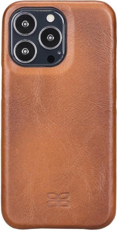 BOULETTA Apple iPhone 13 Pro Compatible Leather Back Cover F360 RST2EF Taba  - Image 3