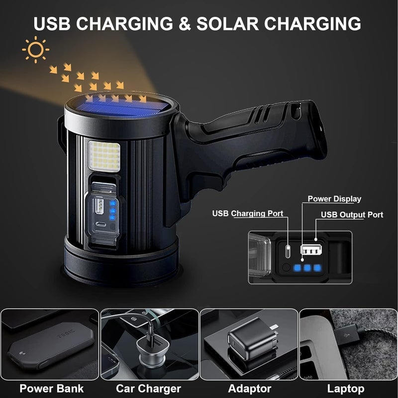 MAPPLE CREATION MultiFunctional Emergency Light Portable Long Endurance USB Charging LED Charging Camping Lamp Outdoor Strong Light Flashlight - Image 5