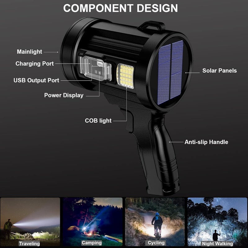 MAPPLE CREATION MultiFunctional Emergency Light Portable Long Endurance USB Charging LED Charging Camping Lamp Outdoor Strong Light Flashlight - Image 4