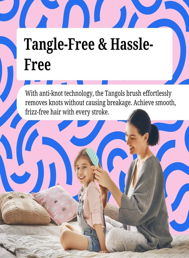 Farenheit Tangols Soft Detangling Hair Brush - Soft Hair Brush for Kids & Adults with Ultra-Soft Anti Knot Nylon Bristle, Eco-Friendly Tangle-Free Styling for Dry, Wet, Curly & for All Hair Types(Green) - Image 3