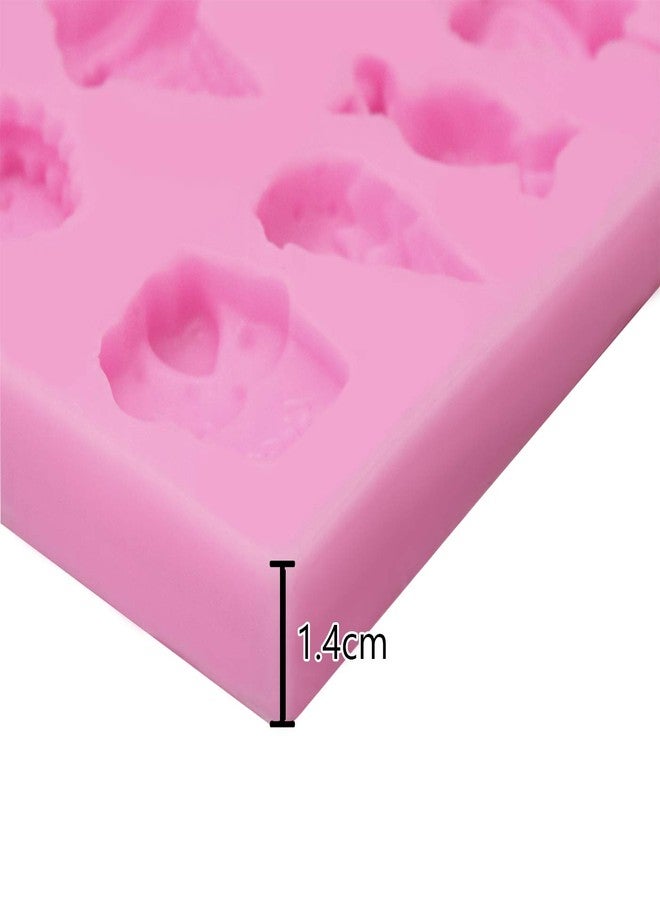 Hengke 2Pcs Ice Cream, Candy, Lollipop Shape Silicone Molds ForPudding,Pan Muffin,Impression Mats Baroque Fondant,Chocolate,Ice Cube,Cookie Pastry Pies,Cake Cup,Cake Decoration,Handmade Soap - Image 4