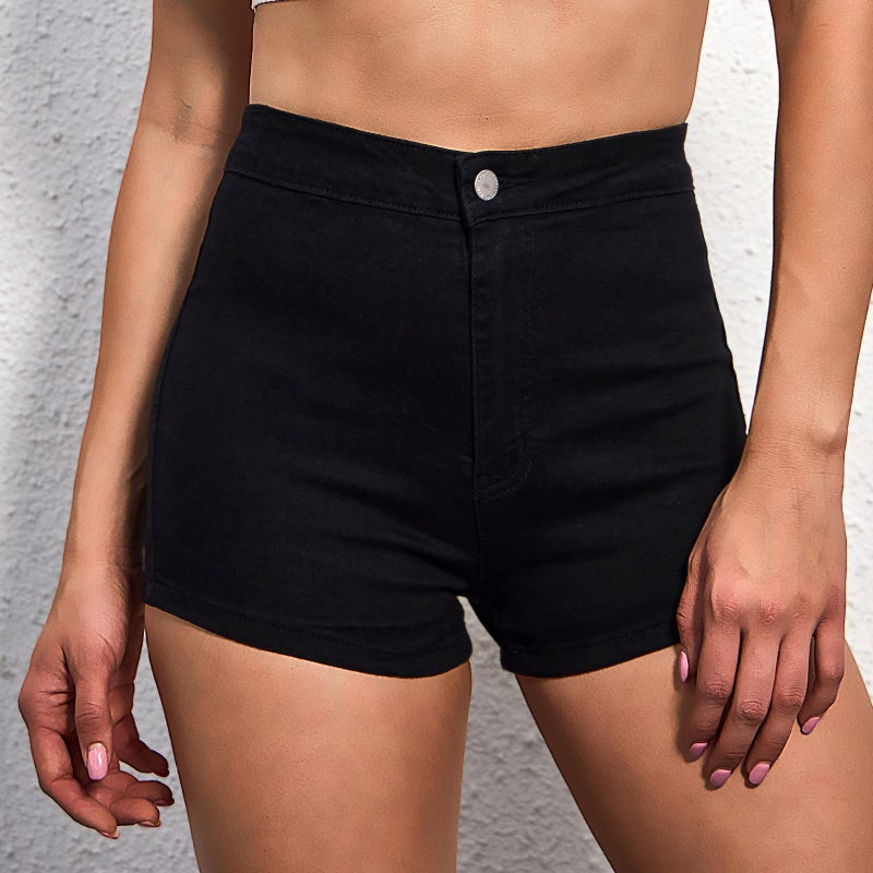 VIPONES Jeans Shorts Womens High Waisted Stretchy Sexy Butt-Lifting Hot Denim Shorts Black(301,XL) - Image 3