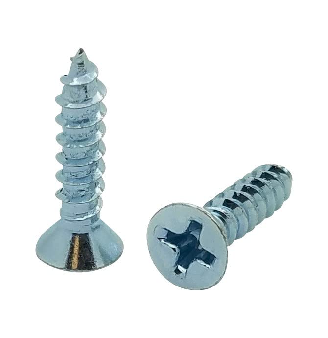 BCP Fasteners 400 Qty #6 x 3/4"" Flat Head Zinc Coated Phillips Head Wood Screws (BCP33) - Image 1