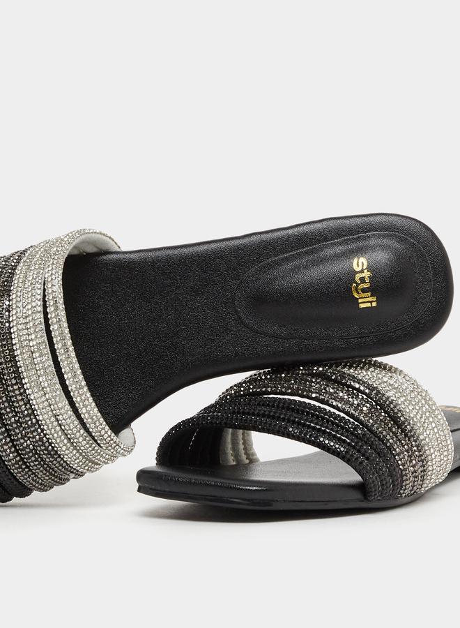 Styli Styli Embellished Multi Strap Flat Sandals - Image 4