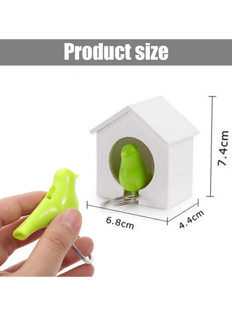CMGTYYD Bird house keychain, mini bird nest keychain wall mount, whistle keyring holder for home, home storage hook, key hook - Image 2