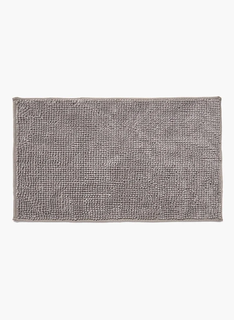 Matalan Grey Chenille Bath Mat (45cm x 75cm)