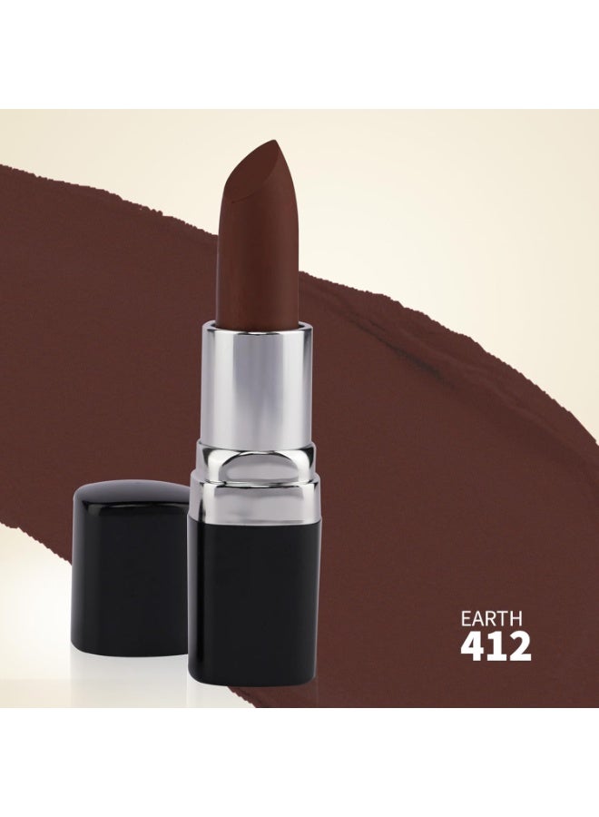 Barva Natural & Moisturising Lipstick 4.3g (Earth 412) | With Pure Ghee & Kokum Butter | Mineral Colour | Long Lasting Nude Lipstick - Image 2