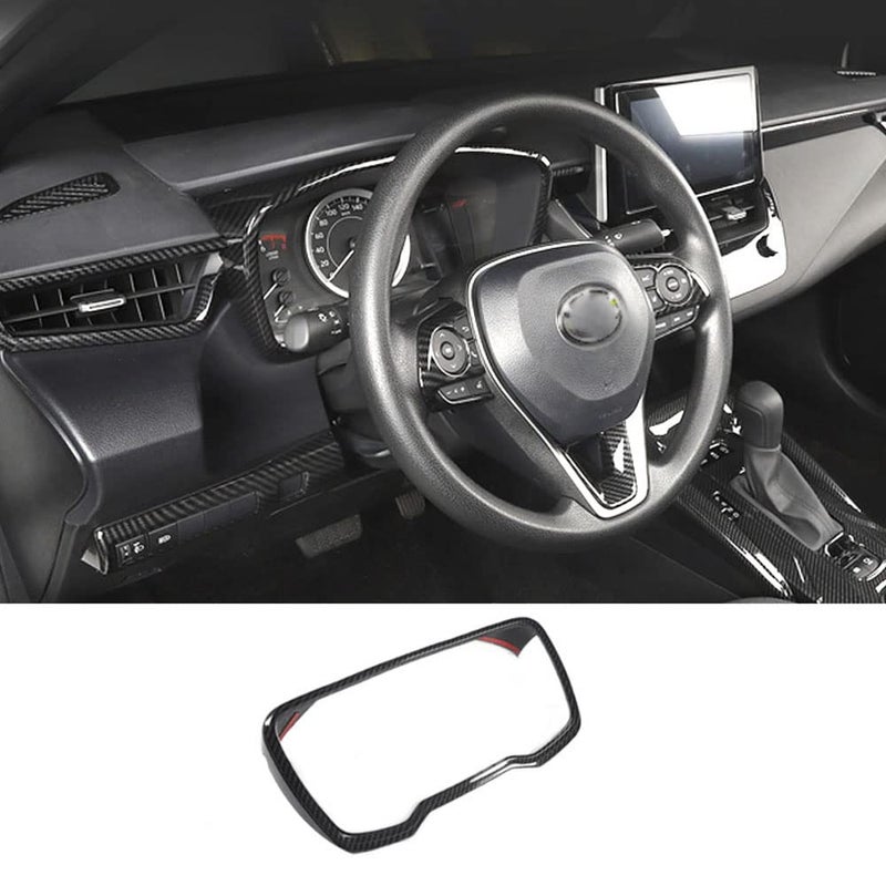 BOYUER for Toyota Corolla 2020202520192025 Corolla Hatchback Corolla Cross ABS Instrument Panel Dial Dashboard Trim Cover Frame Car Interior Accessories Decoration Panel Trims Carbon Fiber
