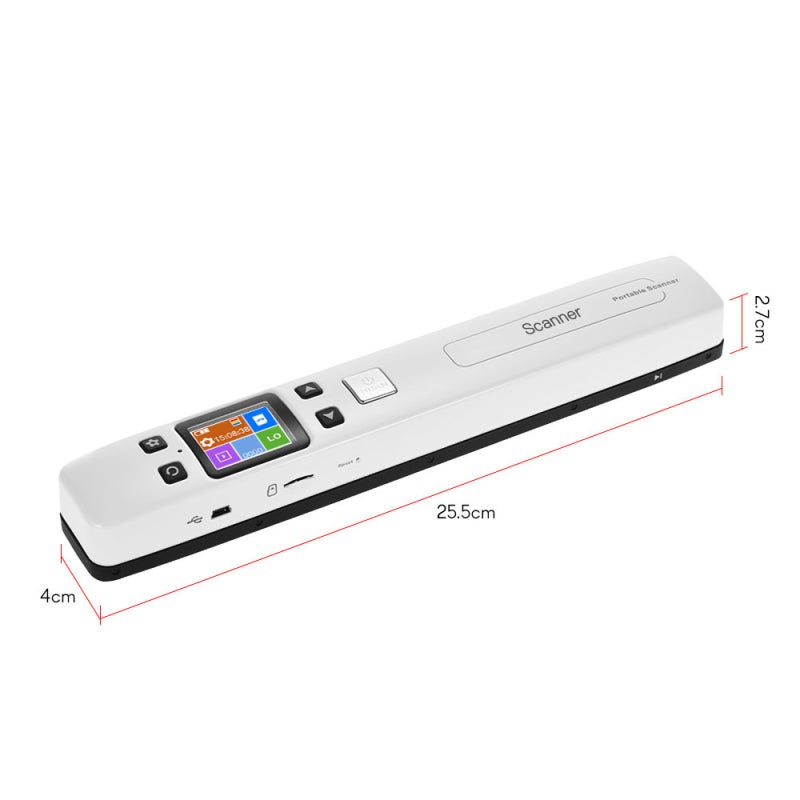 Portable Document Scanner: 300/600/1050DPI HD Resolution, JPEG & PDF Selectable Formats - Double Roller Zero Margin Design, Handheld Wand Scanner for Home Office On-the-Go Use - Image 5