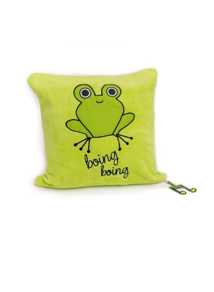 Milk&Moo Milk&Moo Cacha Frog Baby Receiving Blanket with Baby Pillow and Baby Security Lovey, Super Soft, 3 Piece Set  - Image 3