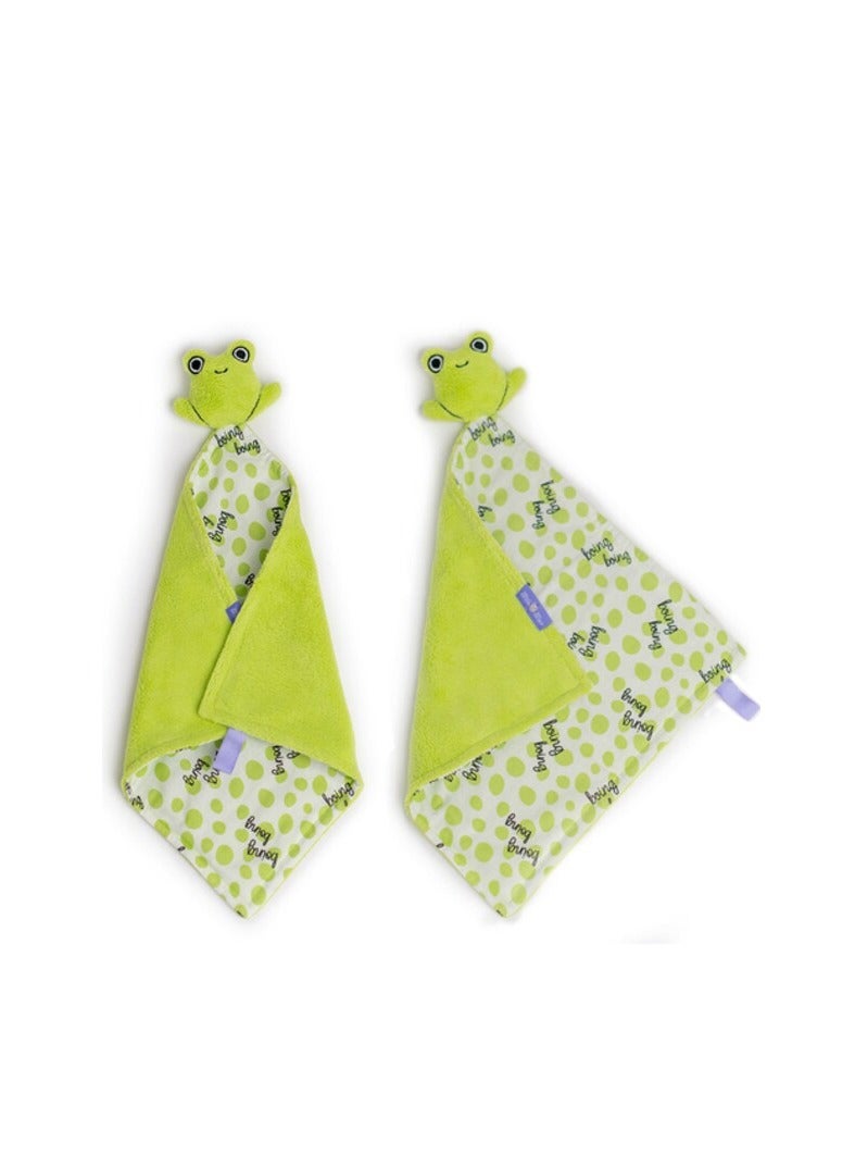 Milk&Moo Milk&Moo Cacha Frog Baby Receiving Blanket with Baby Pillow and Baby Security Lovey, Super Soft, 3 Piece Set  - Image 5