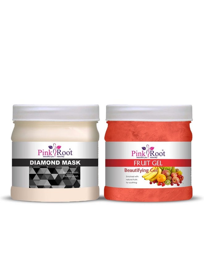 Pink Root Pink Root Diamond Mask 500gm with Fruit Gel 500gm  - Image 1